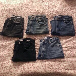 Bundle of 5 Garage Jeans, Vintage and 90's Straight Legs.